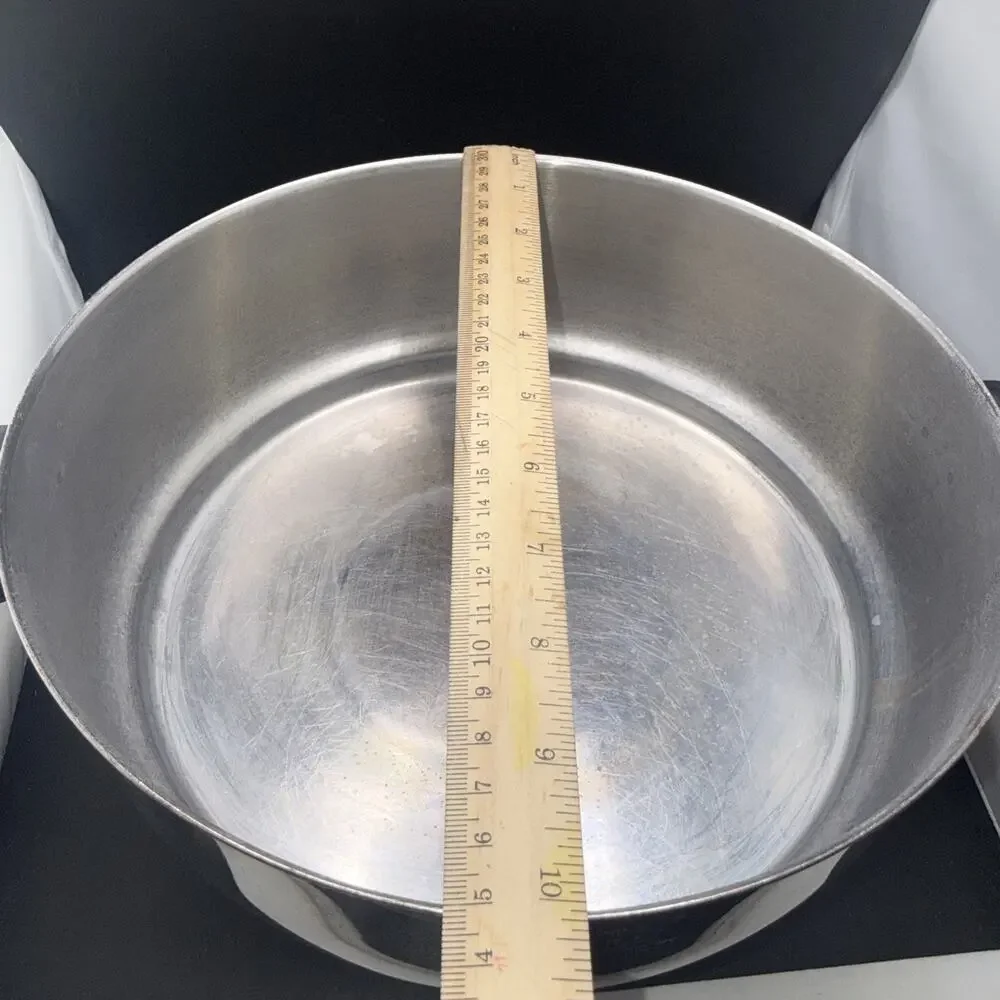 Vintage Rena Ware 4 Qt 3-Ply 18-8 Stainless Steel Dutch Oven Pot w Lid USA